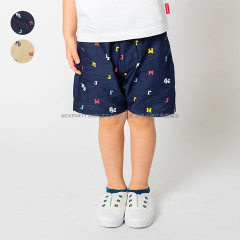 日本童裝 Moujonjon 彩字logo短褲 90-140cm 男童款 夏季 PANTS