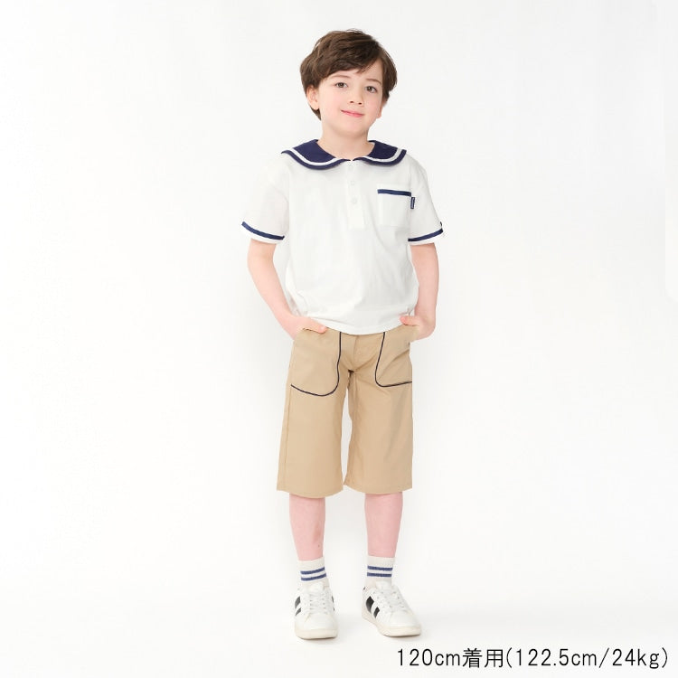 Japanese Moujonjon Sailor-Style Tops (80-120cm) for Boys (Summer)