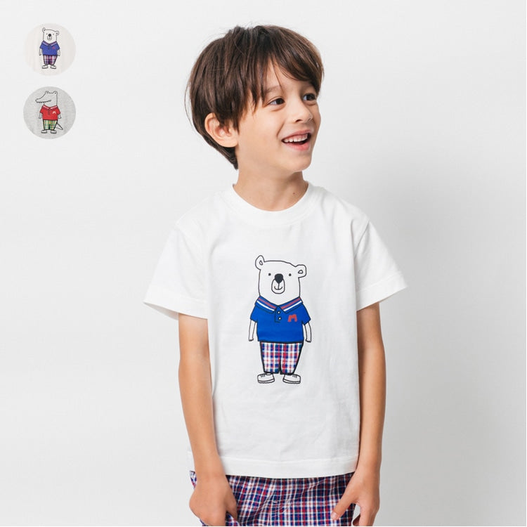 Japanese Moujonjon Animal Print Tops for Boys (80-140cm) Summer