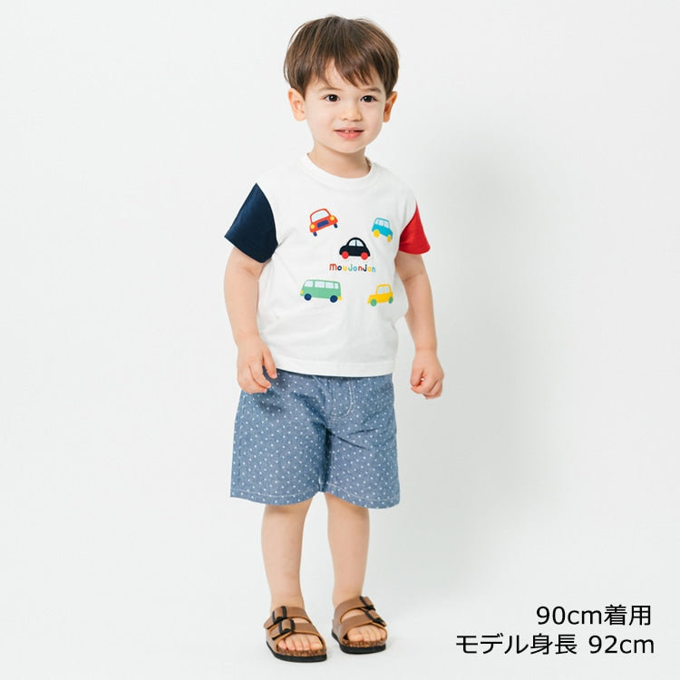 Moujonjon Japanese children's clothing short-sleeved top 80-120cm boys' summer TOPS