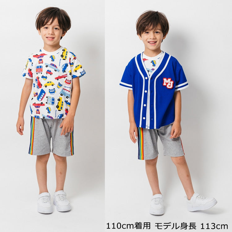 Moujonjon Japanese-made short-sleeved tops for boys (80-120cm) for summer