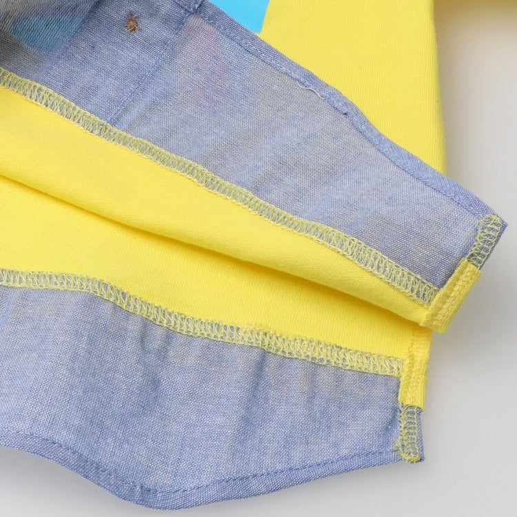 Japanese Moujonjon Rainbow Splicing Short Sleeve Top 80-140cm Boys Summer TOPS