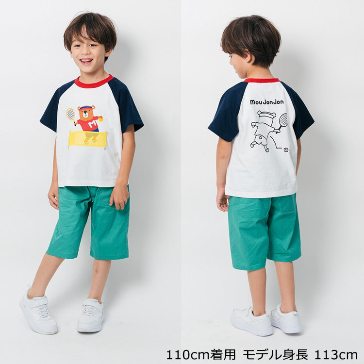 Japanese Moujonjon Sports Animal Pattern Tops (80-140cm) for Boys (Summer)
