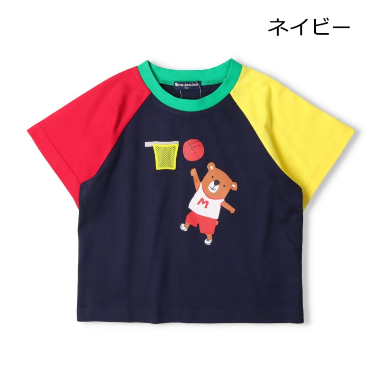 Japanese Moujonjon Sports Animal Pattern Tops (80-140cm) for Boys (Summer)