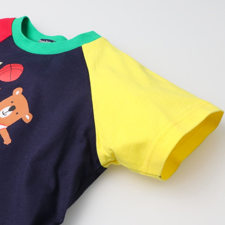 Japanese Moujonjon Sports Animal Pattern Tops (80-140cm) for Boys (Summer)