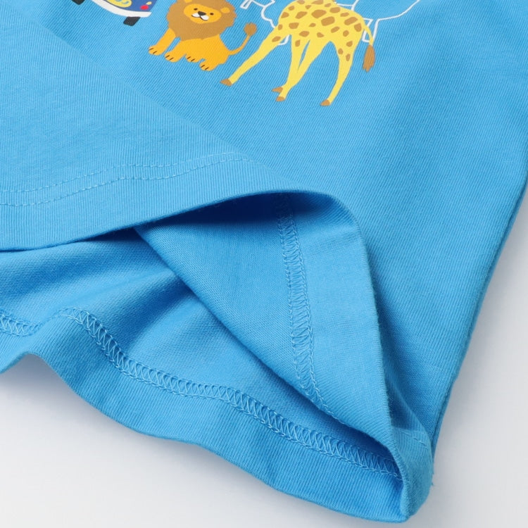 Japanese Moujonjon Animal Print Short-Sleeved Top 80-130cm Boys Summer TOPS