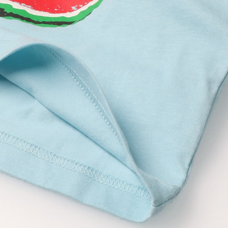Japanese Moujonjon Fruit and Animal Print Short-Sleeved Top 80-130cm Boys Summer TOPS