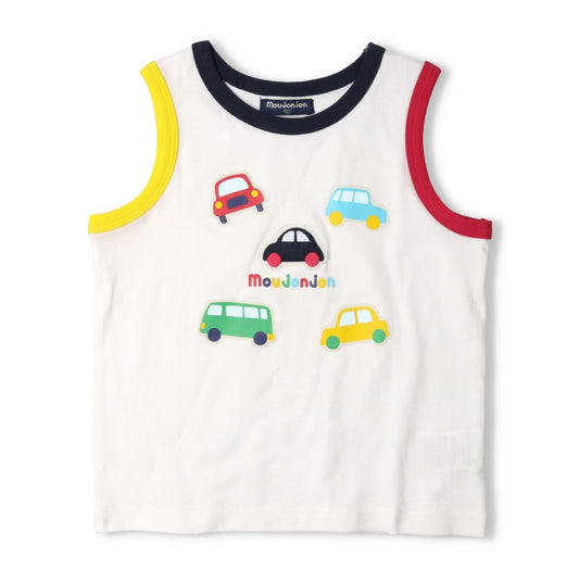 Moujonjon Japanese children's clothing car vest top 80-120cm boys summer TOPS