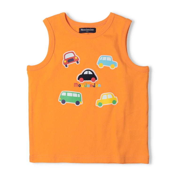 Moujonjon Japanese children's clothing car vest top 80-120cm boys summer TOPS