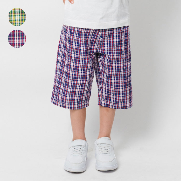 Japanese Moujonjon Checkered Shorts 90-140cm Boys Summer PANTS