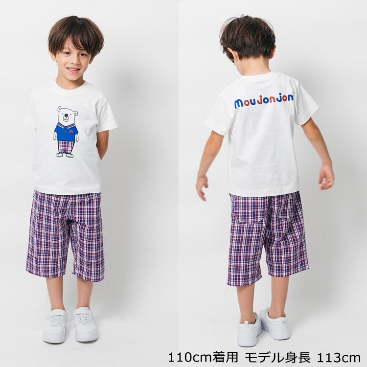 Japanese Moujonjon Checkered Shorts 90-140cm Boys Summer PANTS