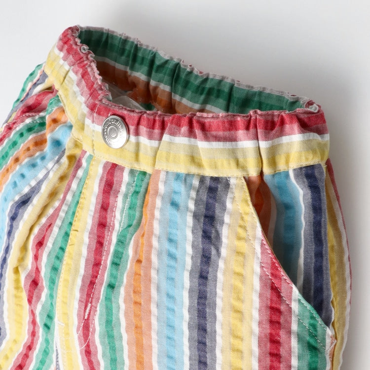 Japanese Moujonjon Rainbow Striped Shorts 90-140cm Boys Summer PANTS