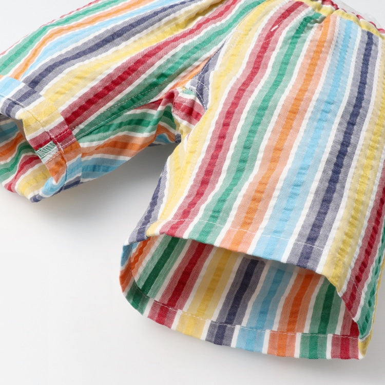 Japanese Moujonjon Rainbow Striped Shorts 90-140cm Boys Summer PANTS