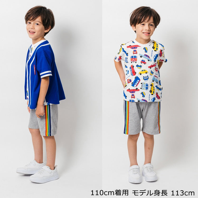 Japanese Moujonjon Rainbow Trim Shorts 80-140cm Boys Summer PANTS