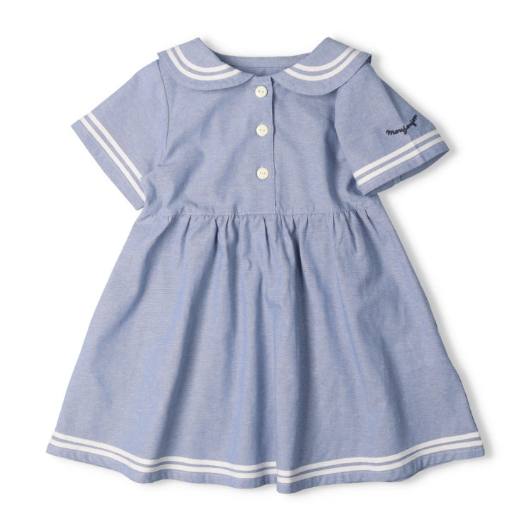 Japanese Moujonjon Sailor-Style Dress (90-140cm) for Girls Summer
