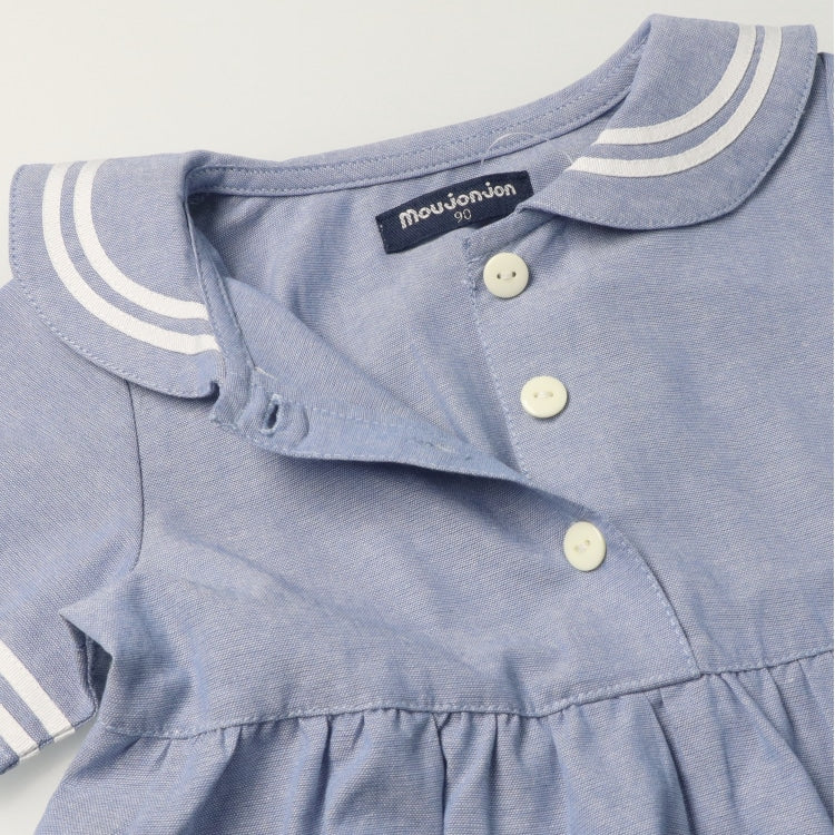 Japanese Moujonjon Sailor-Style Dress (90-140cm) for Girls Summer