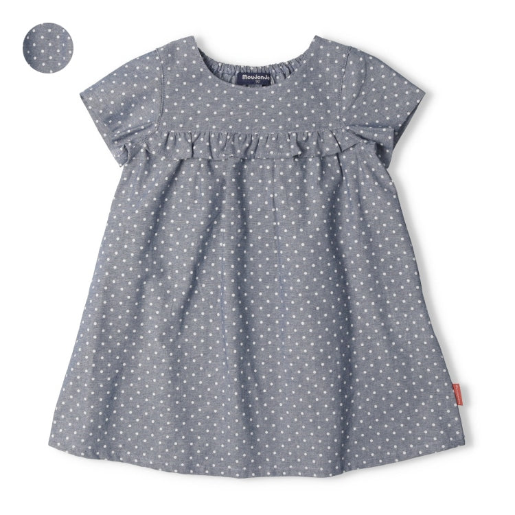 Japanese Moujonjon Polka Dot Dress 90-140cm Girls Summer Dresses