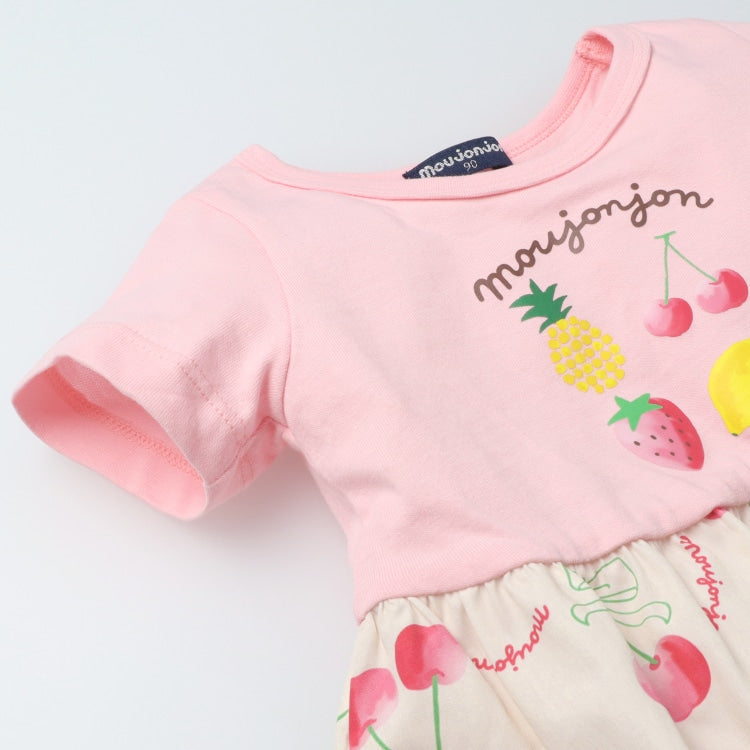 Japanese Moujonjon Fruit Pattern Dress 80-130cm Girls Summer Dresses
