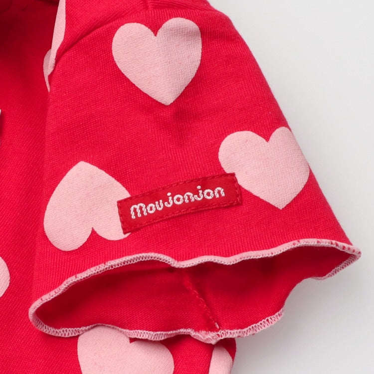 Moujonjon Japanese Children's Clothing Heart-shaped Jumpsuit 70-80cm Girls' Newborn Summer Jumpsuit