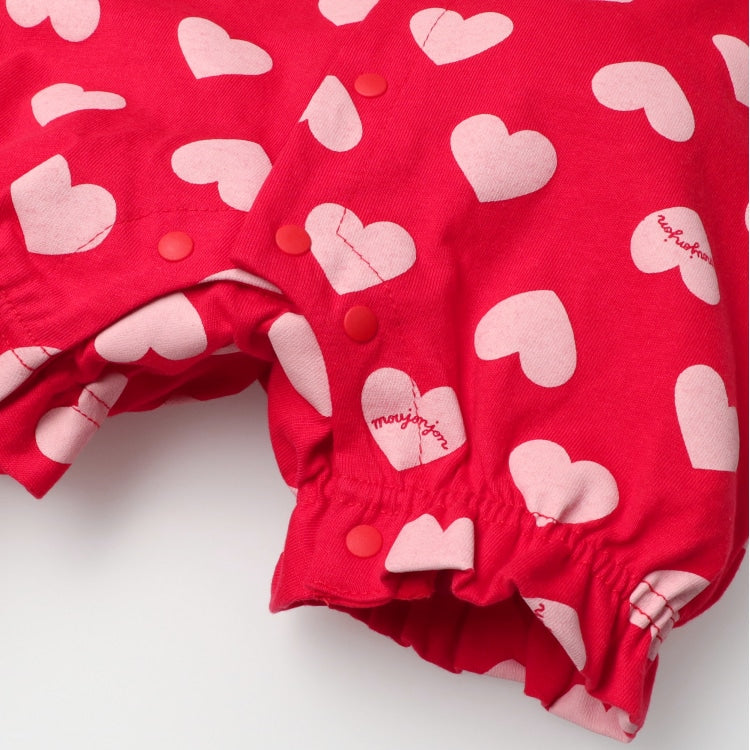 Moujonjon Japanese Children's Clothing Heart-shaped Jumpsuit 70-80cm Girls' Newborn Summer Jumpsuit