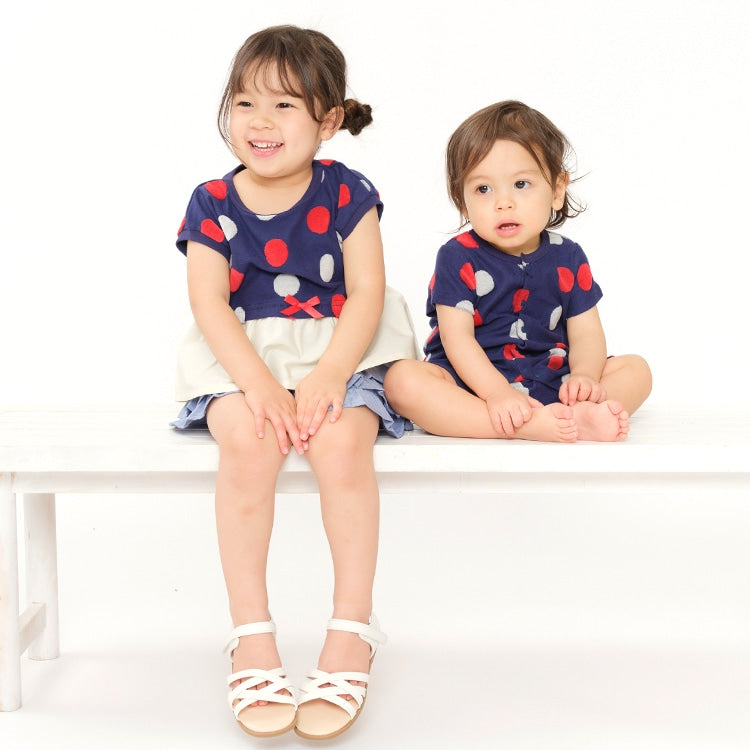 Japanese Moujonjon Polka Dot Tops for Girls (80-140cm) Summer