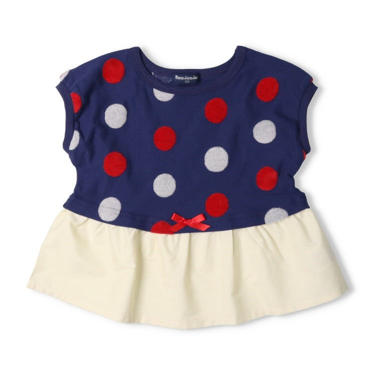 Japanese Moujonjon Polka Dot Tops for Girls (80-140cm) Summer