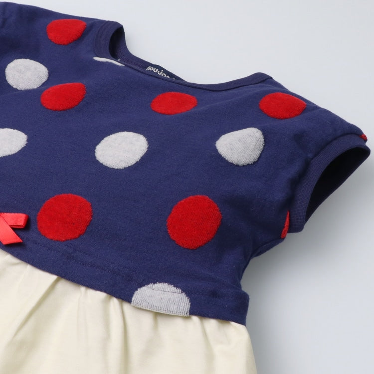 Japanese Moujonjon Polka Dot Tops for Girls (80-140cm) Summer