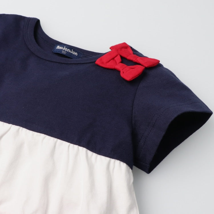 Japanese Moujonjon children's clothing spliced skirt top 80-140cm girls summer TOPS