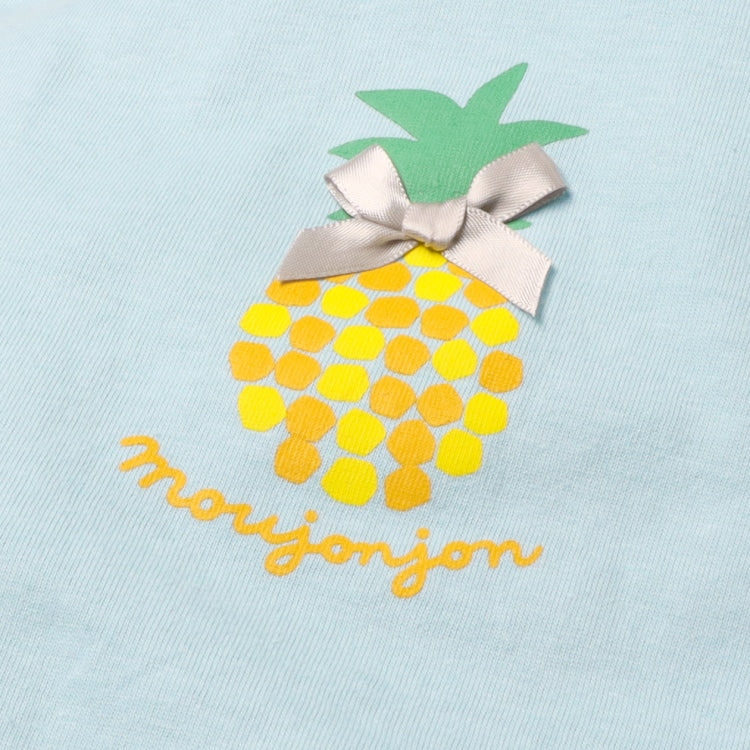 Japanese Moujonjon Fruit Pattern Off-the-Shoulder Top 80-130cm Girls Summer TOPS