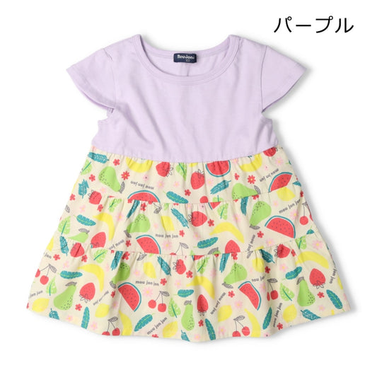 Japanese Moujonjon Fruit Pattern Dress 80-130cm Girls Summer Dresses