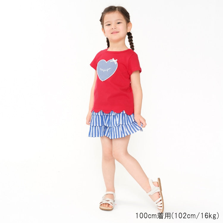 Japanese children's clothing Moujonjon cake layered culottes 90-140cm girls summer PANTS