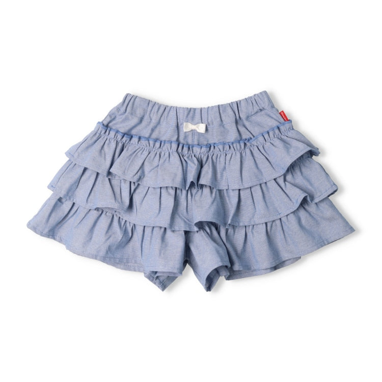 Japanese children's clothing Moujonjon cake layered culottes 90-140cm girls summer PANTS
