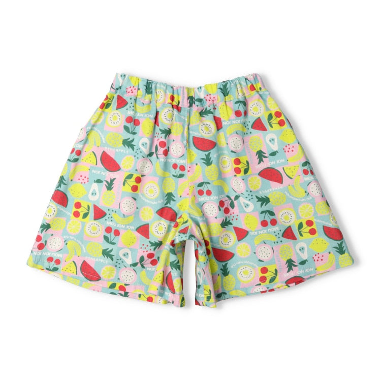 Japanese Moujonjon Fruit Pattern Culottes 80-130cm Girls Summer PANTS