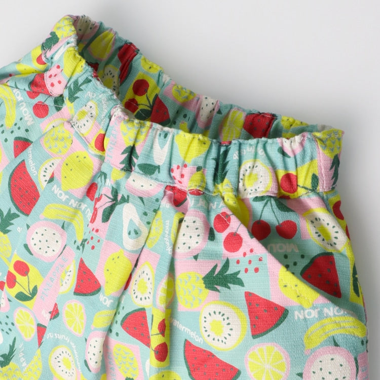 Japanese Moujonjon Fruit Pattern Culottes 80-130cm Girls Summer PANTS