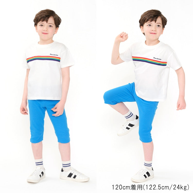 Moujonjon Japanese-made stretch-fitting cropped pants (80-140cm) for boys and girls (Summer PANTS)