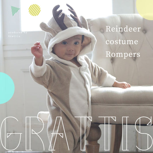 日本童裝 聖誕麋鹿連衣 60-90cm 男童款/女童款 初生嬰兒 Christmas 聖誕快樂特輯 聖誕服裝/飾物配件