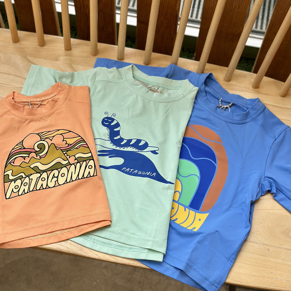Japanese children's clothing BEAMS Patagonia quick-drying series UV protection short-sleeved tops for boys and girls aged 1-5 years old summer TOPS