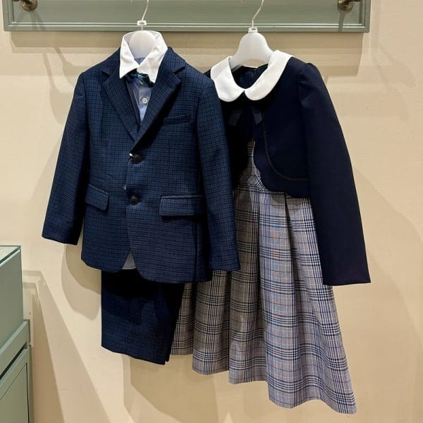 Japanese children's clothing BEAMS mini suit three-piece suit with tie 110-130cm boys' summer outerwear tops pants interviews/banquets/performances