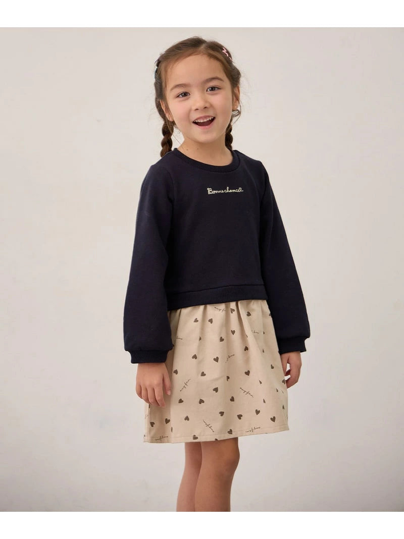 Japanese children's clothing aF#a325 Floral tulle dress 100-150cm Girls summer dresses for interviews/banquets/performances
