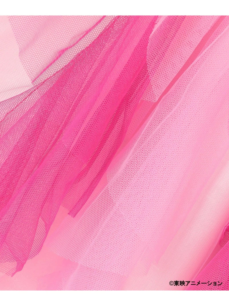 Japanese children's clothing aF#a325 Floral tulle dress 100-150cm Girls summer dresses for interviews/banquets/performances
