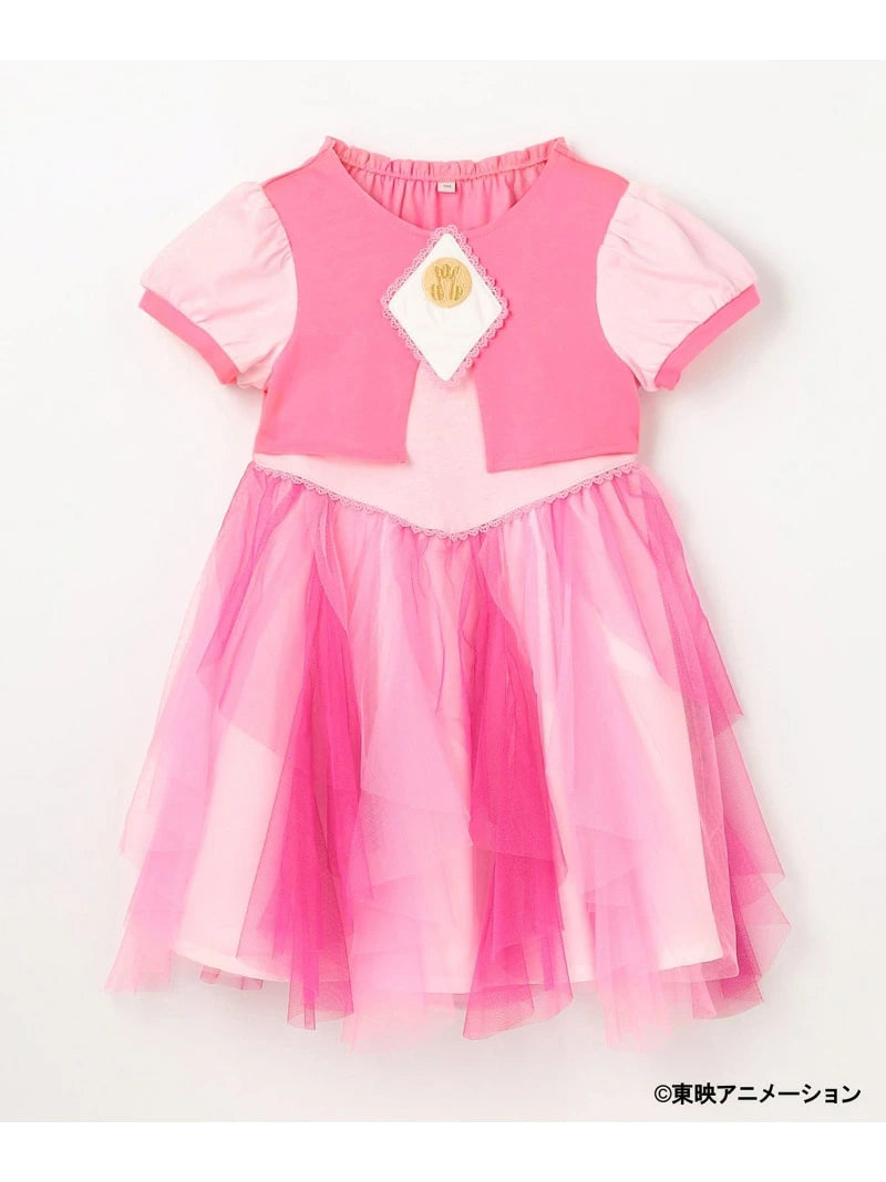 Japanese children's clothing aF#a325 Floral tulle dress 100-150cm Girls summer dresses for interviews/banquets/performances