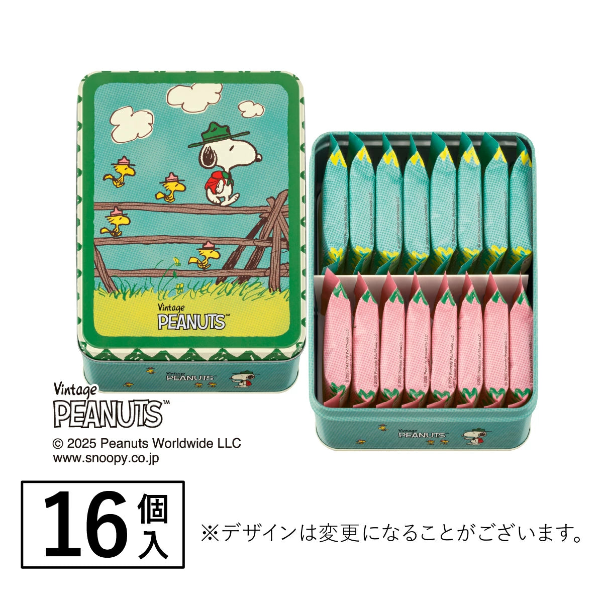 日本直送 SUGAR BUTTER TREE x PEANUTS 原味+士多啤梨奶油夾心酥餅 16個入 中秋節/萬聖節 限定手信