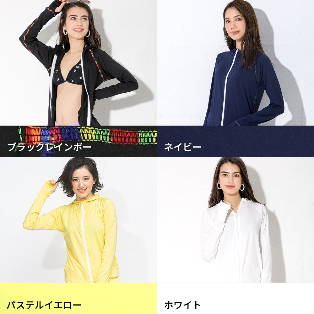 Direct from Japan, this lightweight hooded jacket is both cool and comfortable for both land and water use. It's UV-resistant (98%), UPF50+, chlorine-resistant, quick-drying, and lightweight (S-3L). Adult summer swimsuit special.