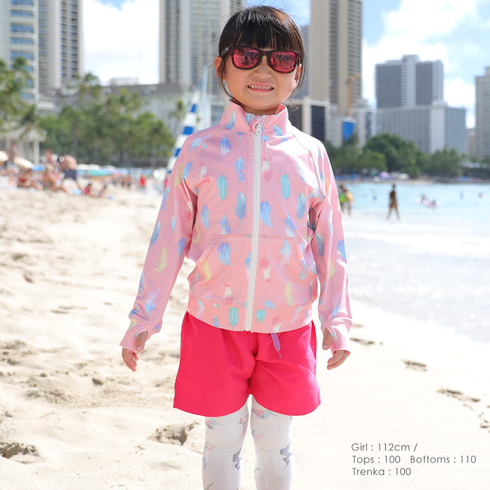 Directly from Japan, these two-piece water and land leggings (covered legs) are cool to the touch, UV-resistant (98%), UPF50+, chlorine-resistant, quick-drying, and lightweight. 80-150cm. Summer swimsuits for boys and girls.