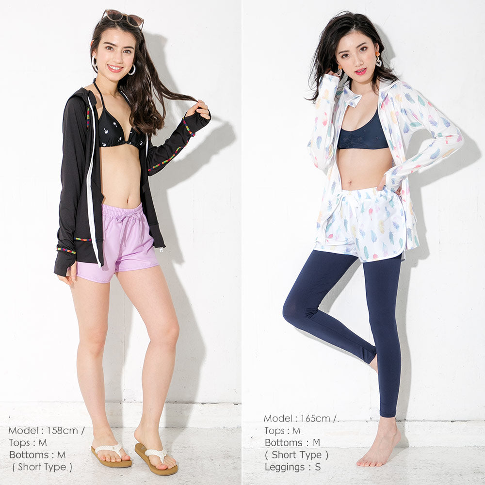 Direct from Japan, this lightweight hooded jacket is both cool and comfortable for both land and water use. It's UV-resistant (98%), UPF50+, chlorine-resistant, quick-drying, and lightweight (S-3L). Adult summer swimsuit special.