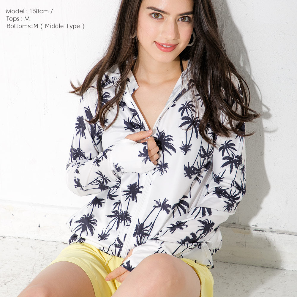 Direct from Japan, this lightweight hooded jacket is both cool and comfortable for both land and water use. It's UV-resistant (98%), UPF50+, chlorine-resistant, quick-drying, and lightweight (S-3L). Adult summer swimsuit special.