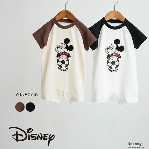 日本童裝 Branshes x Disney 刺繡米奇連衣 70-80cm 男童款 初生嬰兒 夏季 Jumpsite