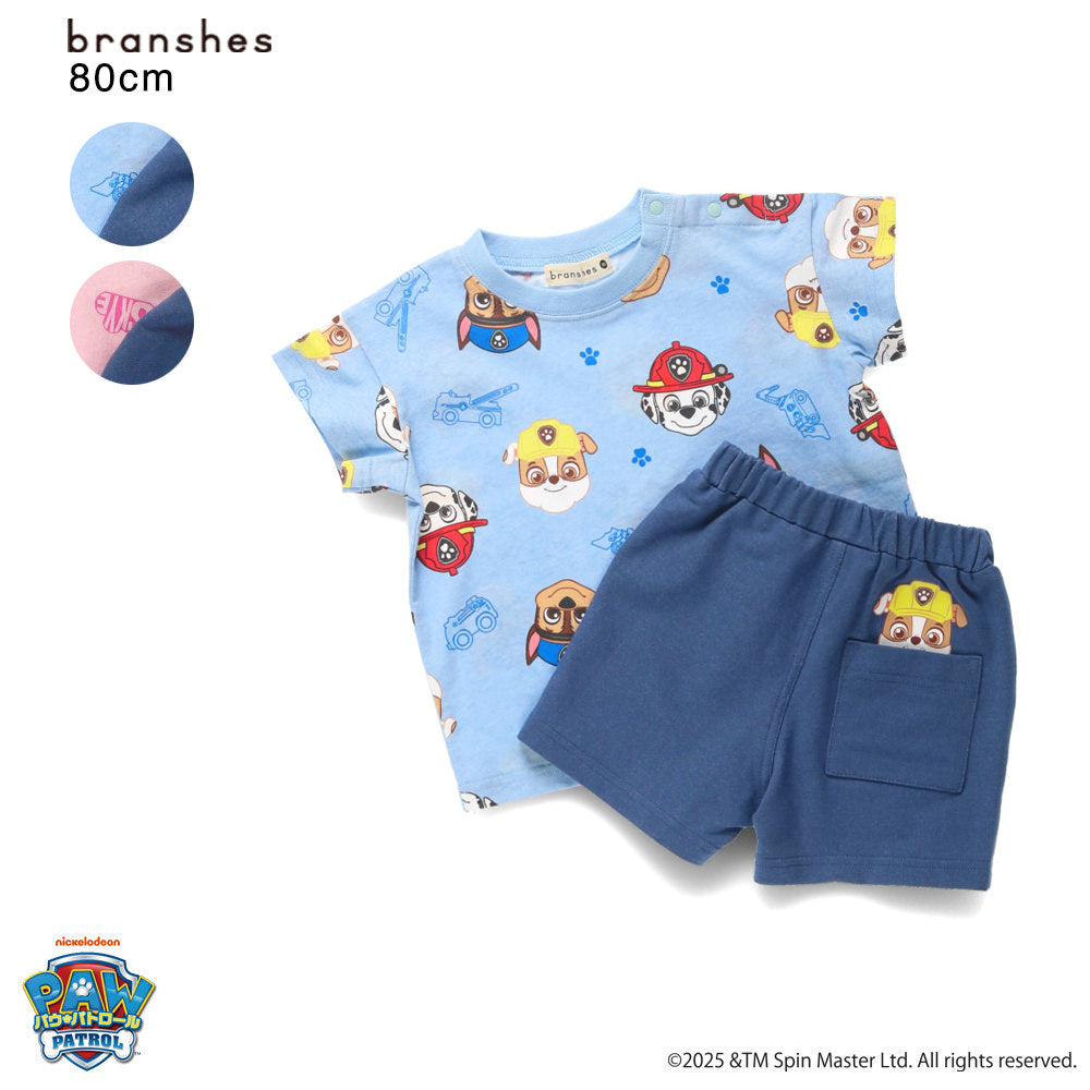 Japanese children's clothing Branches x PAW PATOROL casual two-piece suit 80cm boys/girls newborn baby summer TOPS PANTS
