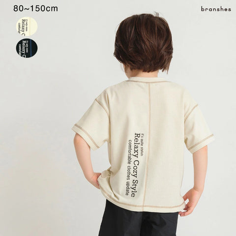 日本童裝 Branshes 拼布短袖上衣 80-150cm 男童款 夏季 TOPS