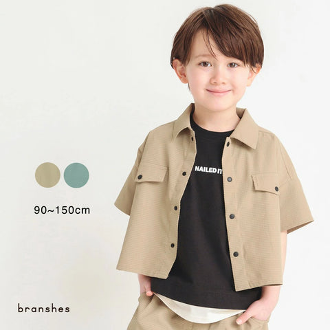 日本童裝 Branshes 短款襯衫外套 90-150cm 男童款 夏季 OUTERWEAR
